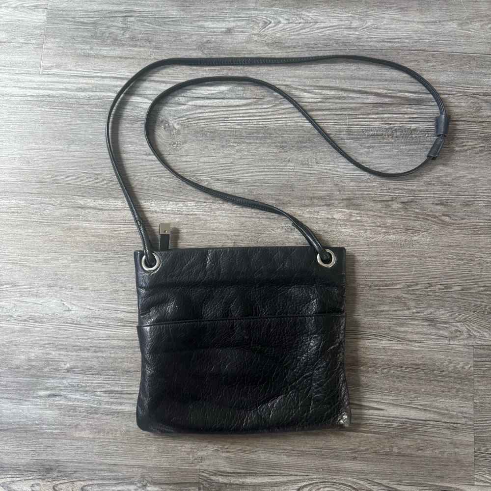 Margot Leather Black Crossbody Shoulder Purse Bag